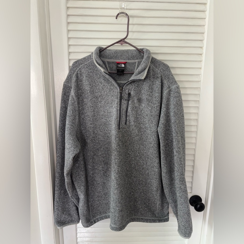 The North Face Men's Gray 3/4 Zip-Up Sweater